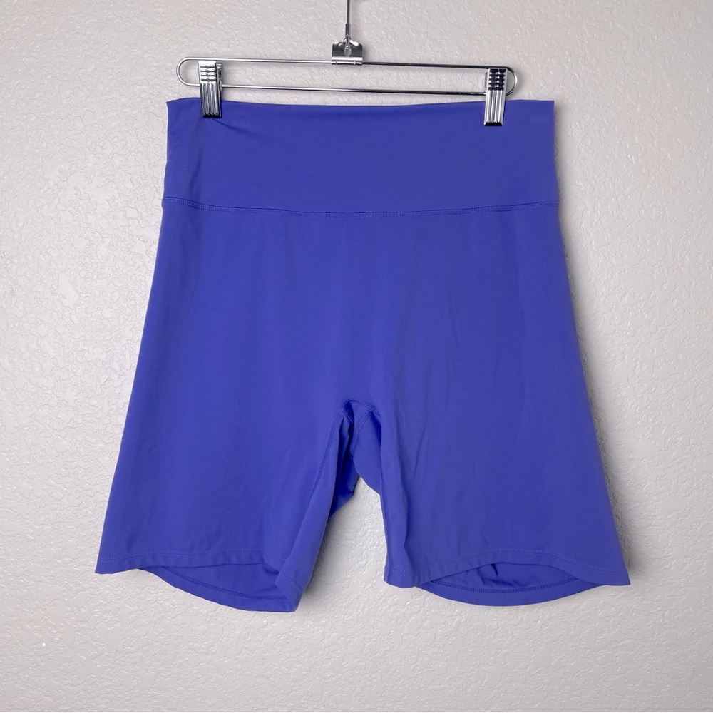 Amazon Brand Women's Blue Purple High-Waisted Biker Shorts Size XXL